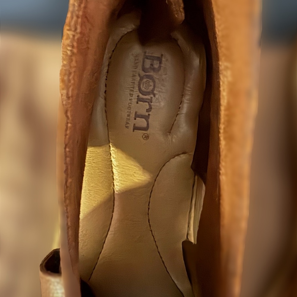 Born Tan Leather Women's Sandals - Picture 2 of 6